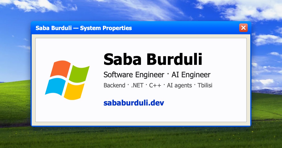 I rebuilt my portfolio as a Windows XP desktop, complete with a working Command Prompt